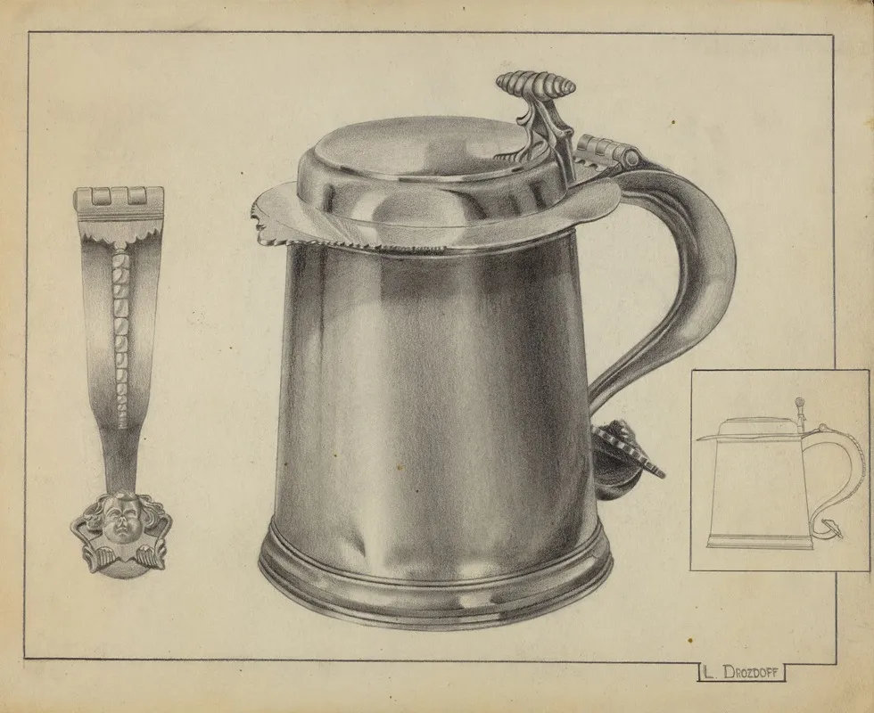 Silver Tankard 50 by Leo Drozdoff - Canvas Print