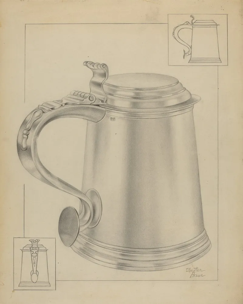 Silver Tankard 8 by Clayton Braun - Canvas Print