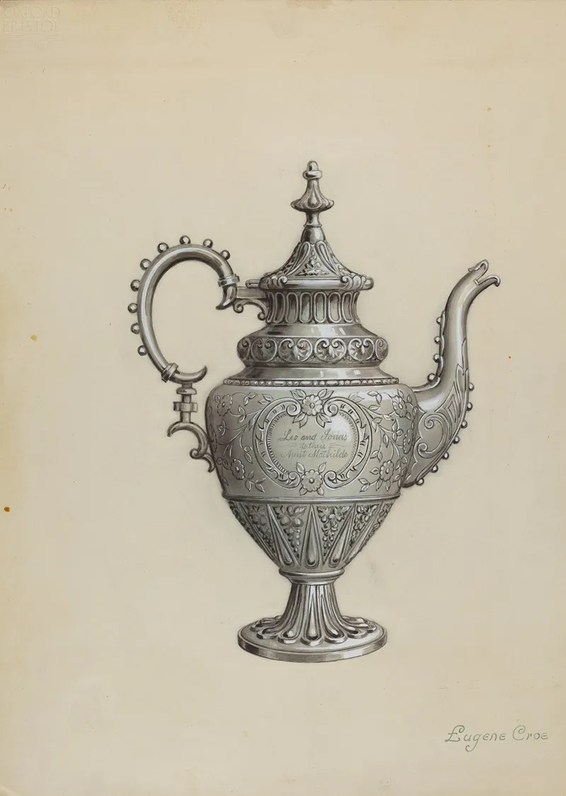 Silver Teapot 24 by Eugene Croe - Canvas Print