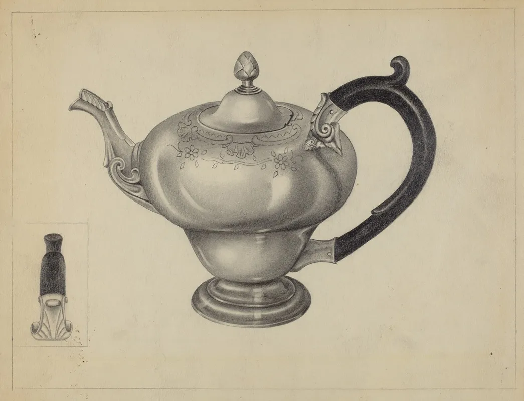 Silver Teapot 2 by Aaron Fastovsky - Canvas Print