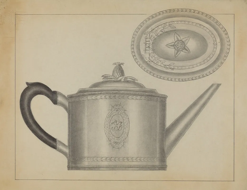 Silver Teapot 34 by Gordon Sanborn - Canvas Print