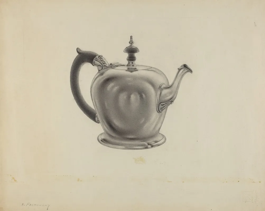 Silver Teapot 3 by Aaron Fastovsky - Canvas Print