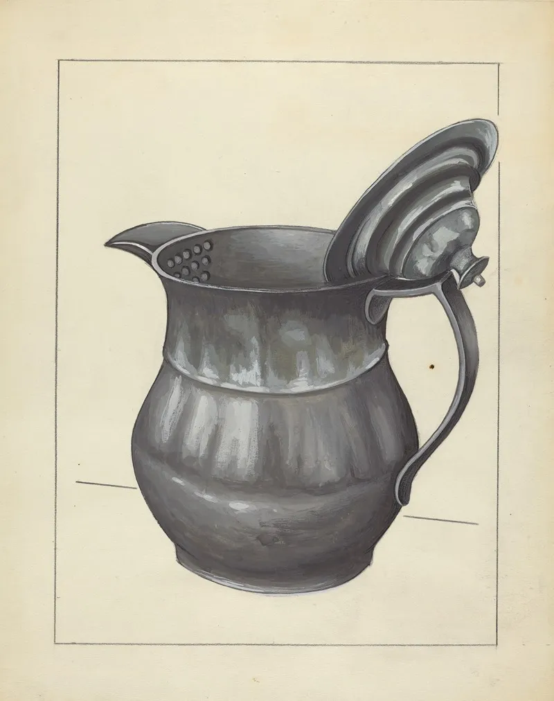 Silver Teapot 53 by Jules Lefevere - Canvas Print