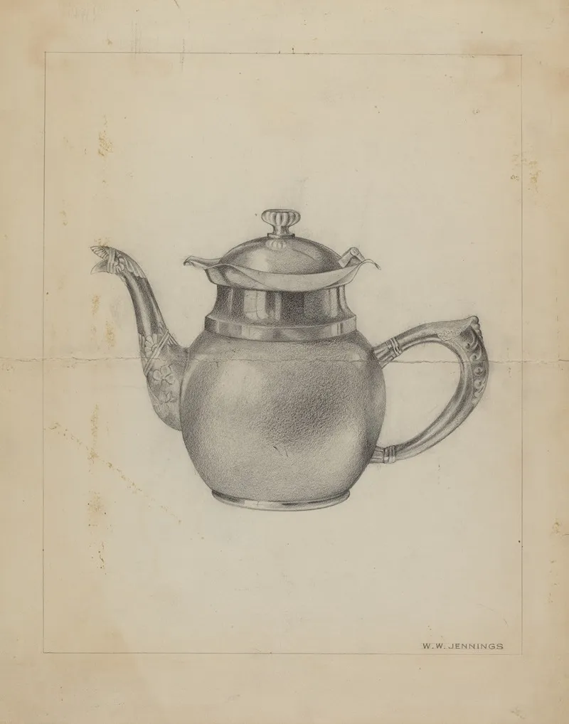Silver Teapot 69 by Walter W. Jennings - Canvas Print