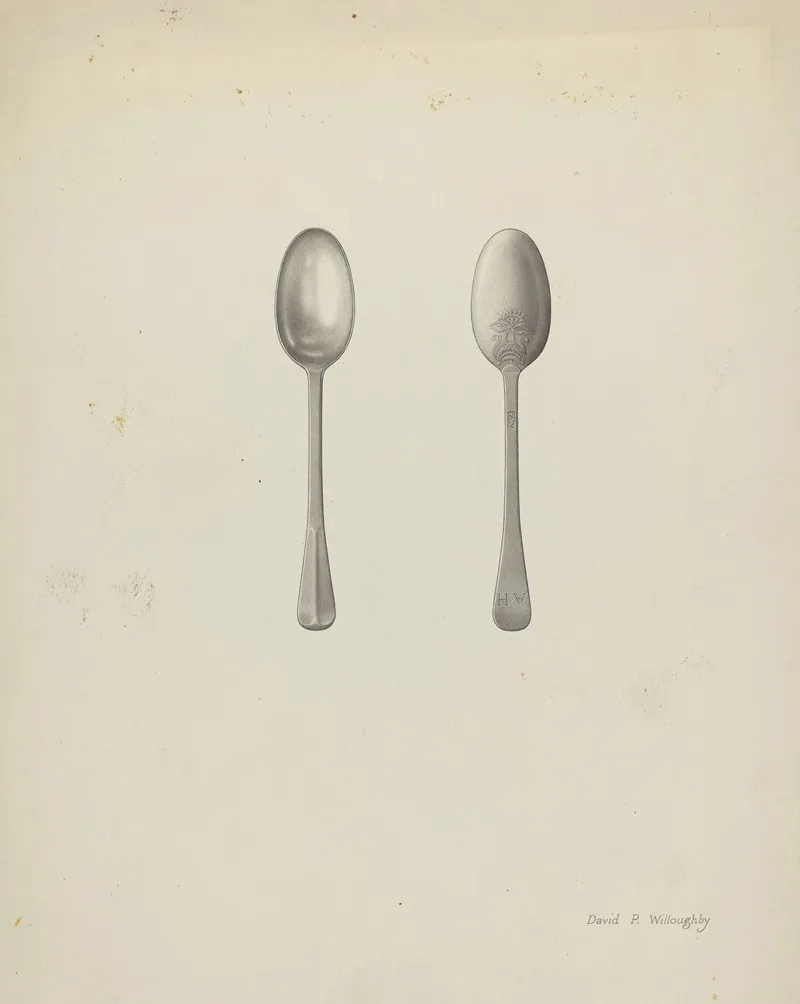 Silver Teaspoon 2 by David P Willoughby - Canvas Print