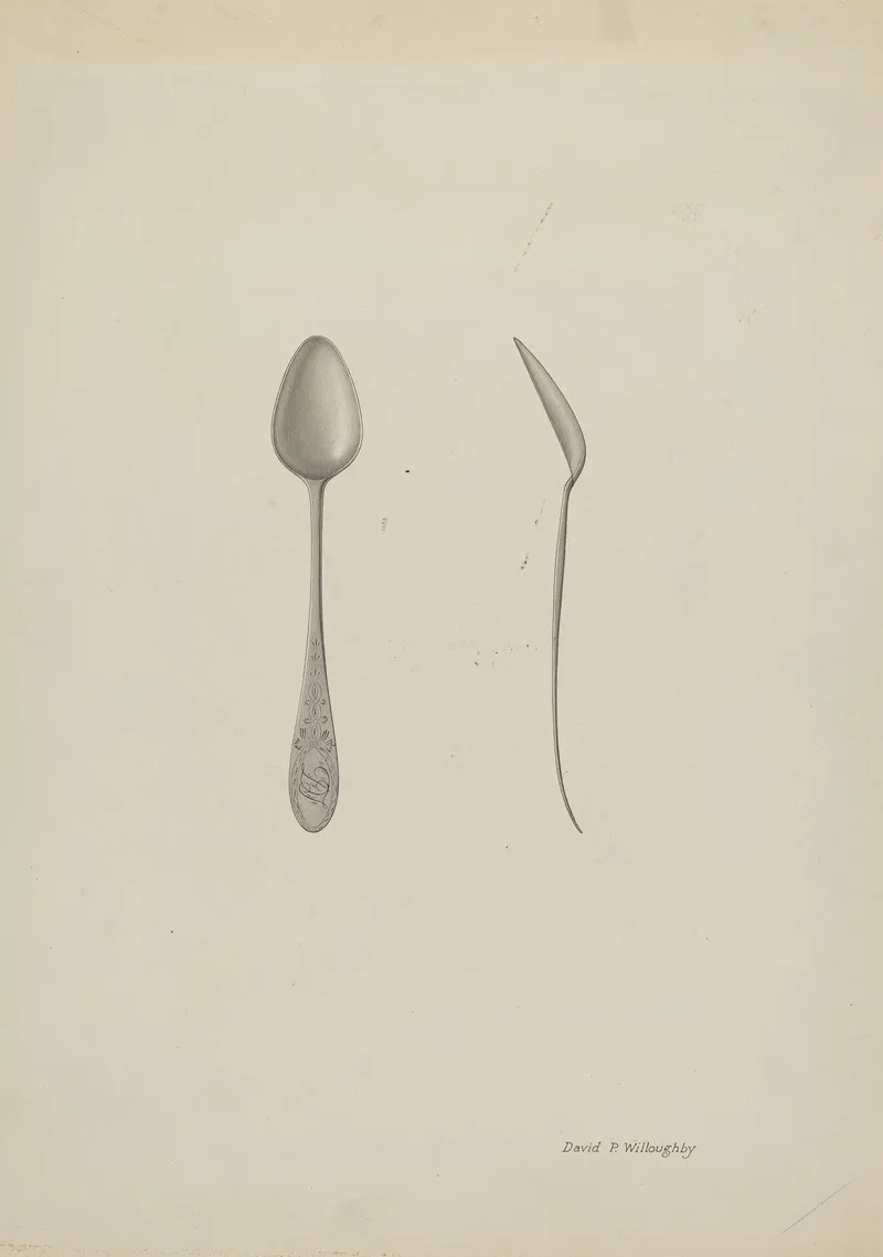 Silver Teaspoon 3 by David P Willoughby - Canvas Print