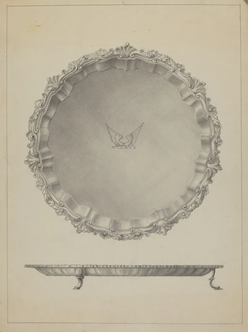 Silver Tray 7 by Simon Weiss - Canvas Print