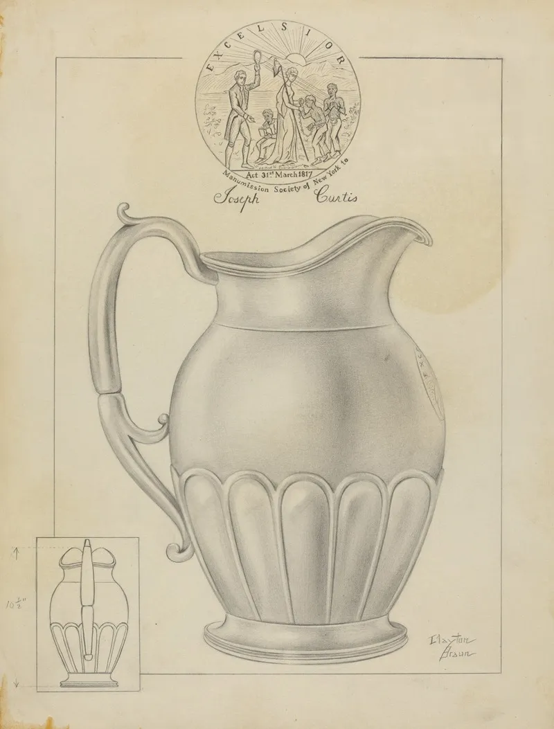 Silver Water Pitcher by Clayton Braun - Canvas Print