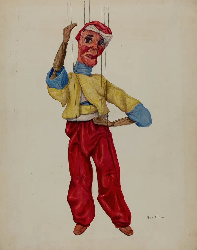 Sinbad Marionette by George File - Canvas Print