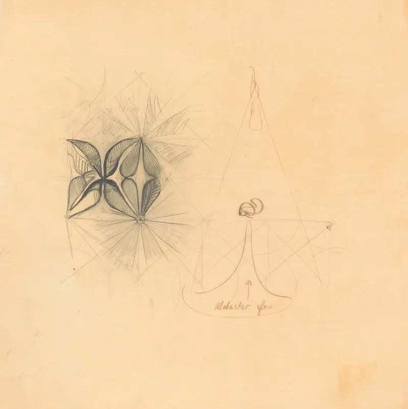 Singer Showroom For Rockefeller Center New York New York Petal Sketch