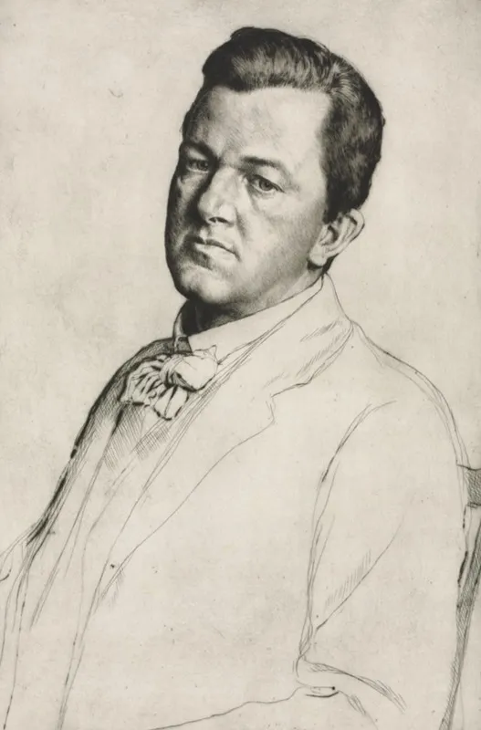 Sir Charles Holroyd by William Strang - Canvas Print