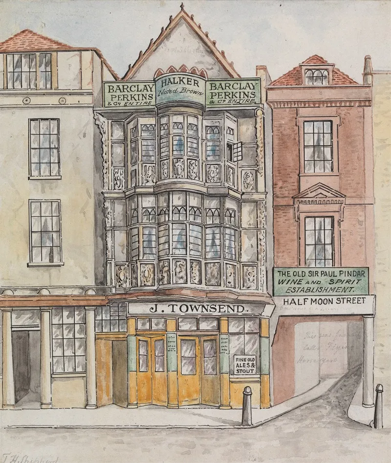 Sir Paul Pindars House Bishopsgate Street by Thomas Hosmer Shepherd - Canvas Print