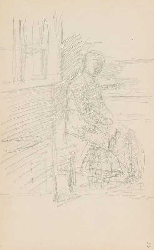 Sittende Kvinne I Interior