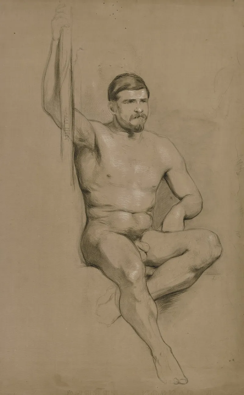 Sitting Male Nude 4