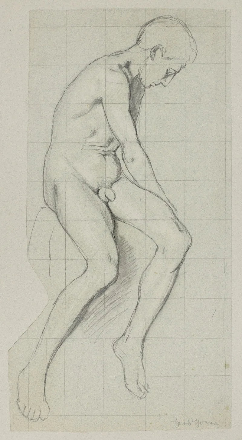 Sitting Male Nude 6