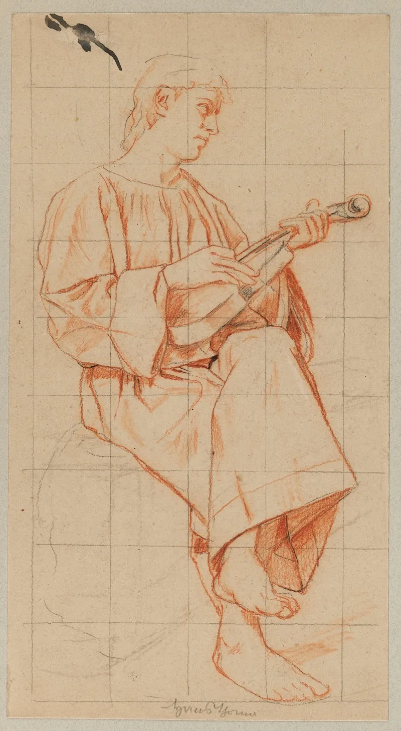 Sitting Man With The Violin