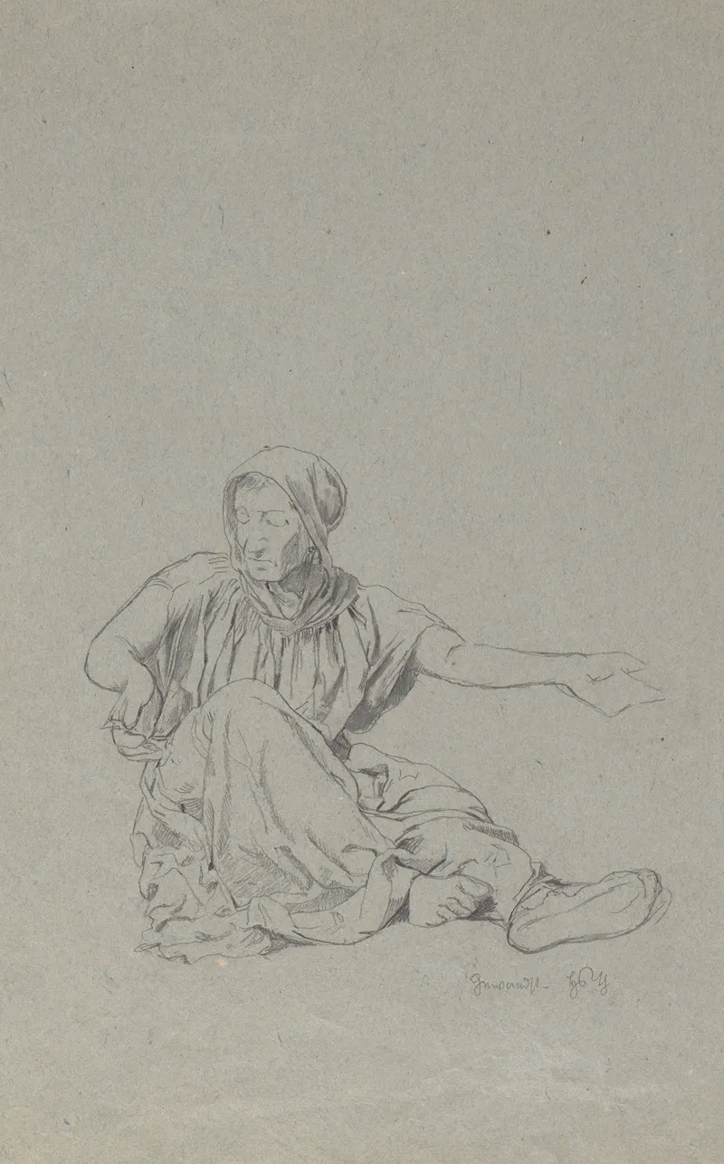 Sitting Old Woman 5