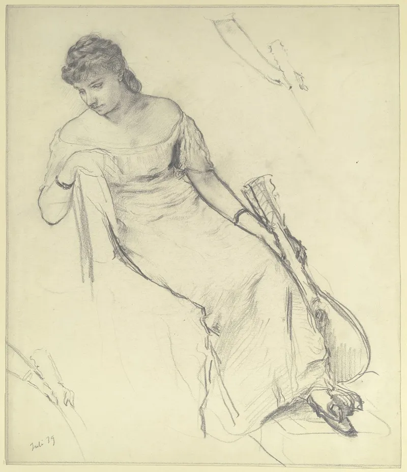 Sitzende Frau Mit Mandoline 2