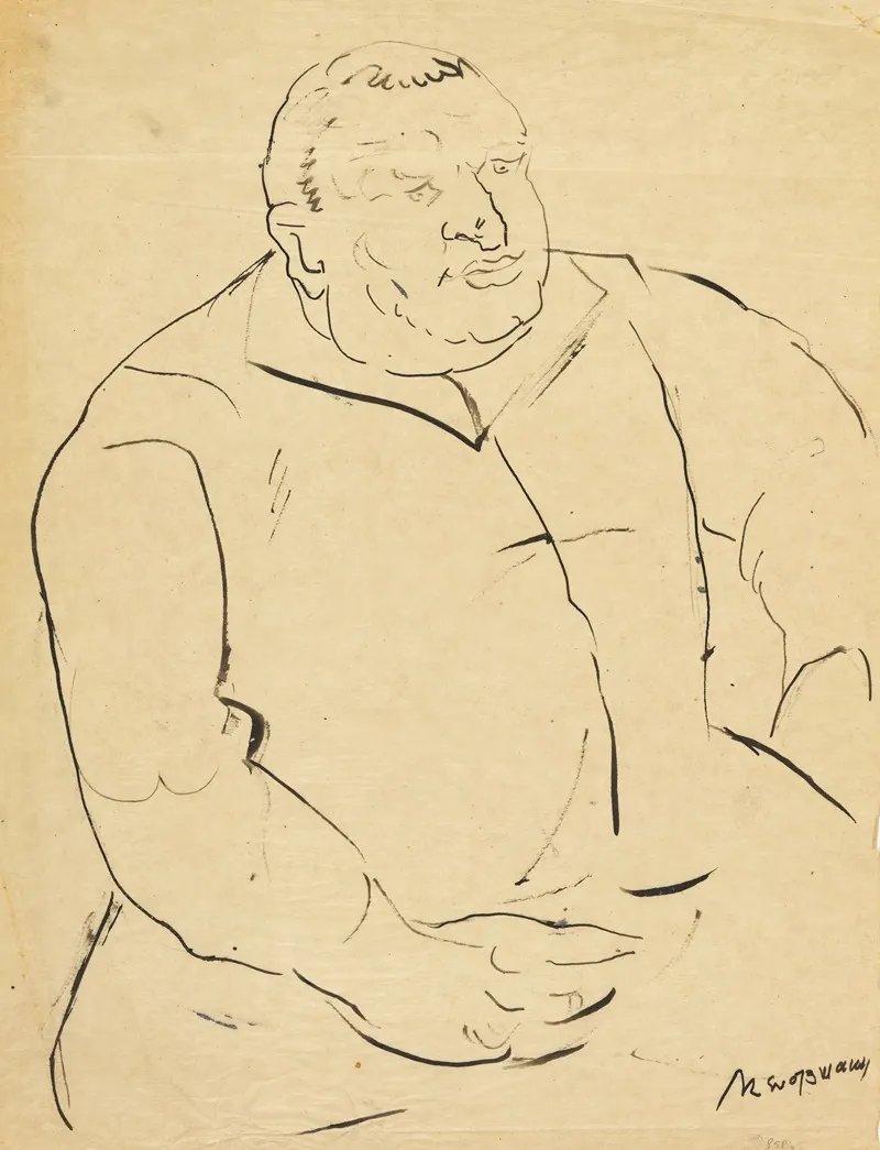 Sitzender Mann by Rudolf Grossmann - Canvas Print