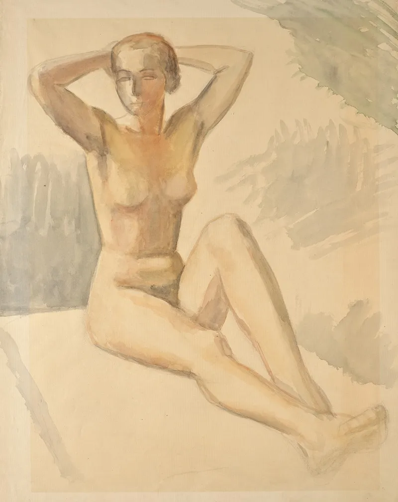 Sitzender Weiblicher Akt 6
