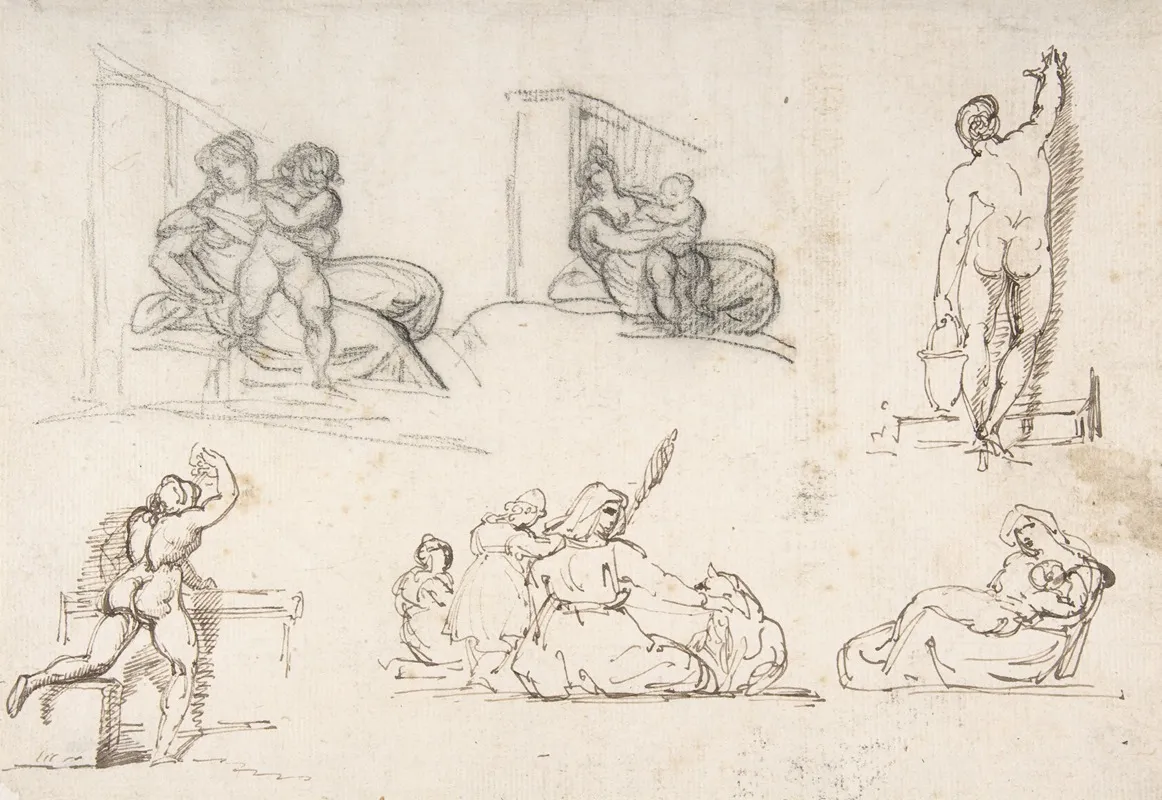 Six Figure Studies Including Four For The Poor Italian Family