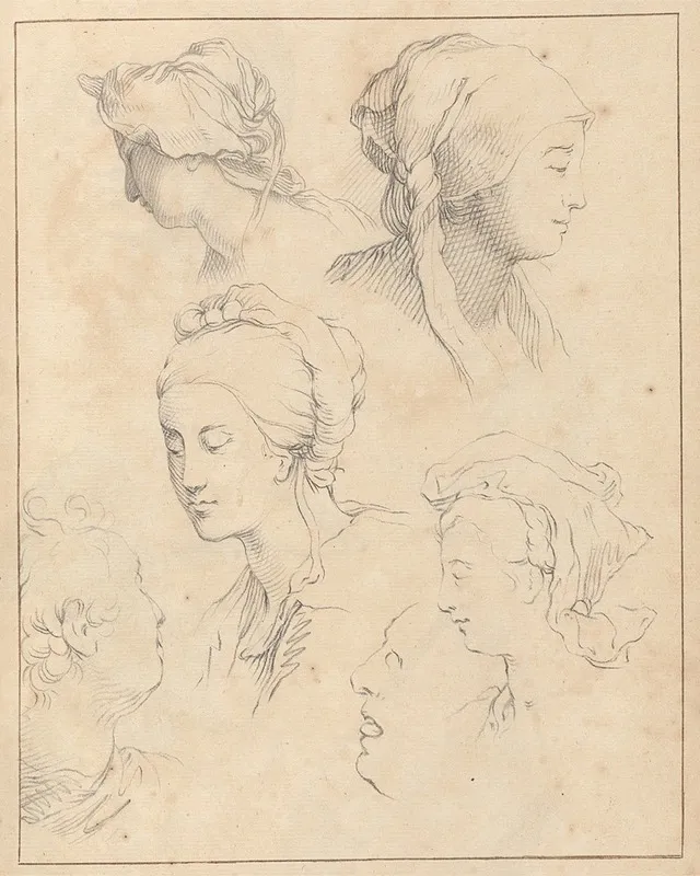 Six Heads by Hamlet Winstanley - Canvas Print