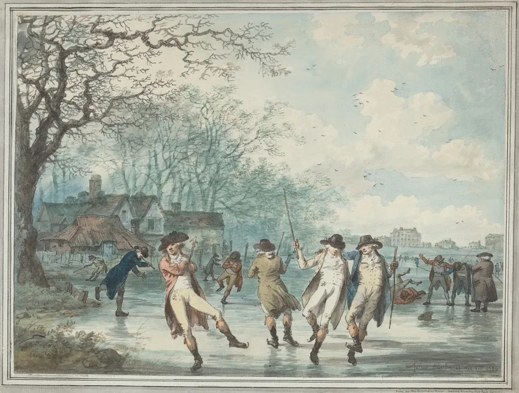 Skaters On The Serpentine In Hyde Park