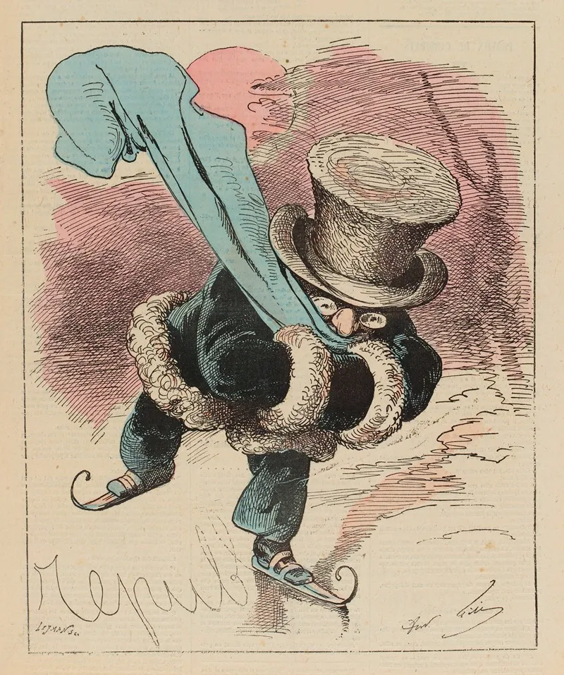 Skating Ring by André Gill - Canvas Print
