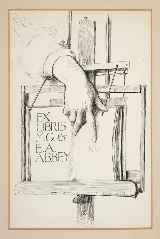 Sketch For Ex Libris M G E A Abbey