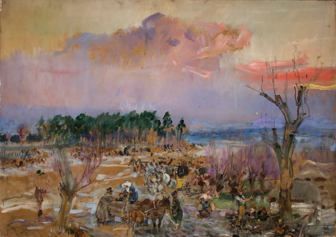 Sketch For Panorama Of Grochow