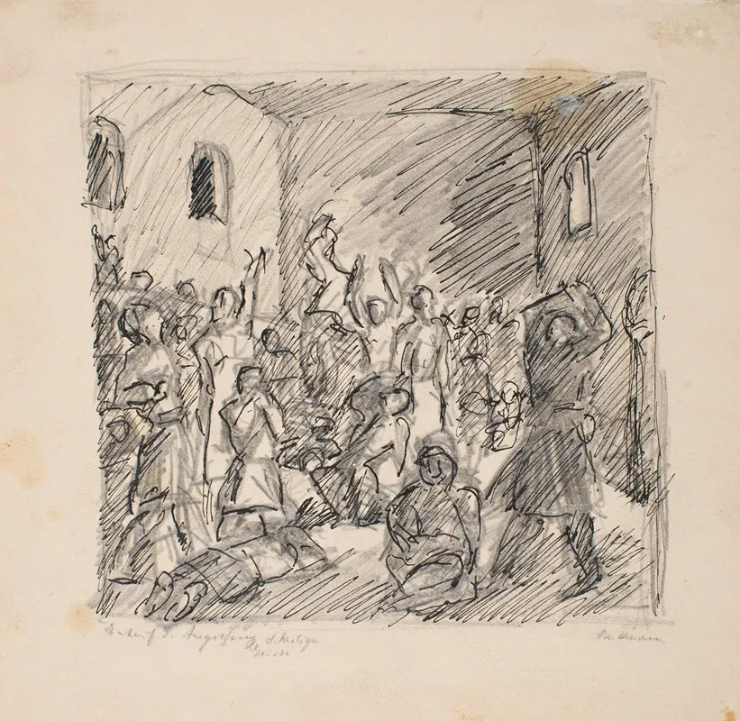 Sketch For Receiving The Holy Ghost by Max Beckmann - Canvas Print