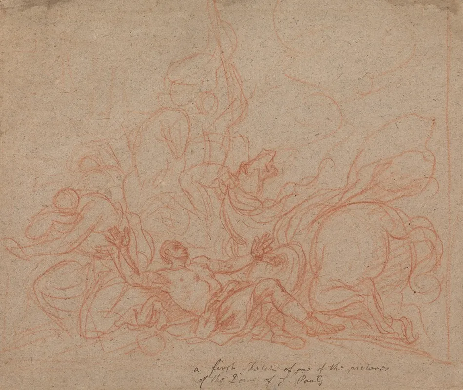 Sketch For The Conversion Of St Paul For The Dome Of St Pauls Cathedral