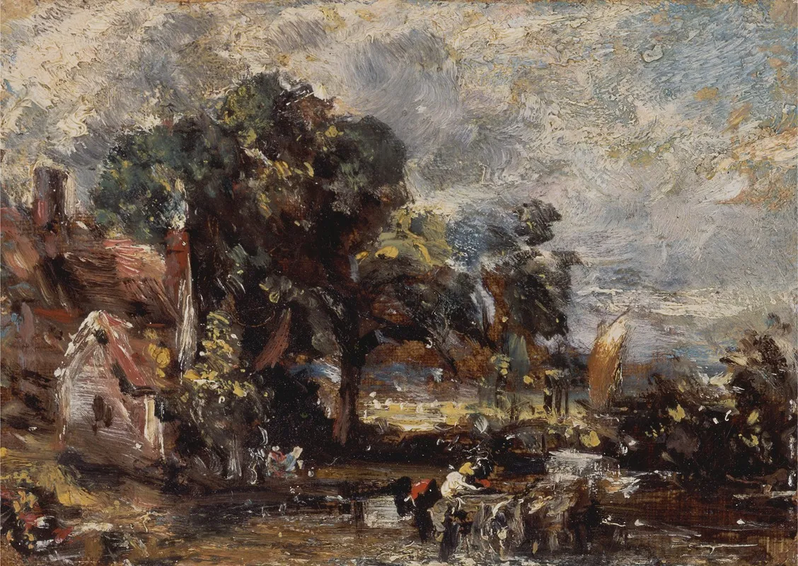 Sketch For The Haywain by John Constable - Canvas Print