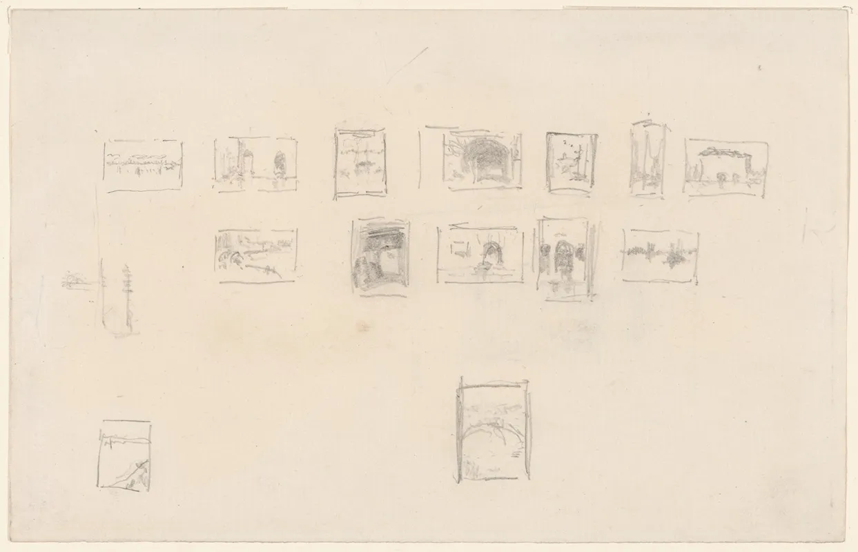 Sketch For The Selection And Arrangement Of Whistlers First Venice Set