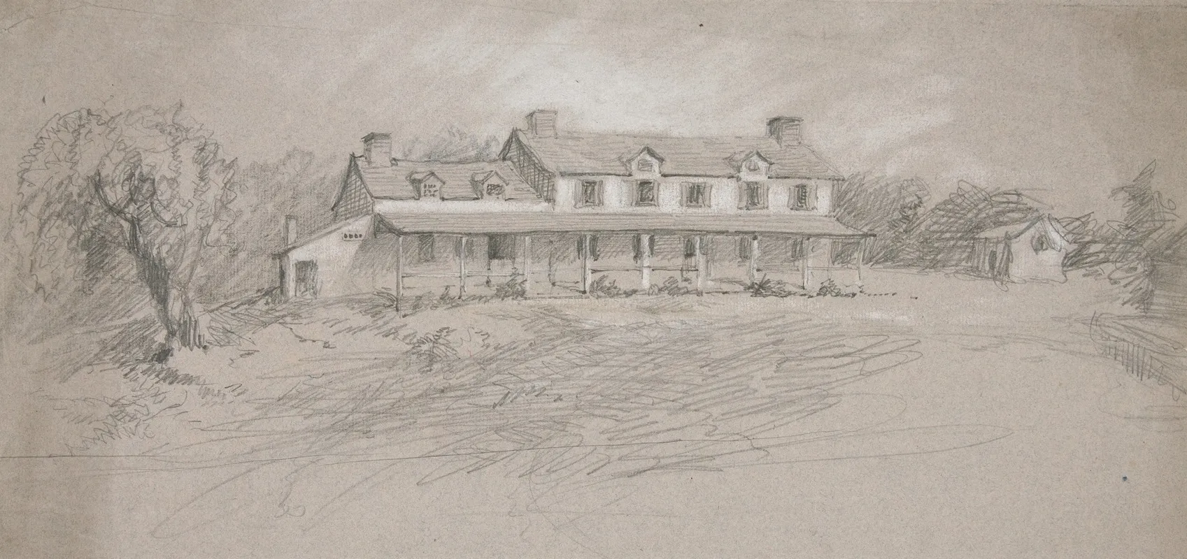 Sketch Of A Country Home