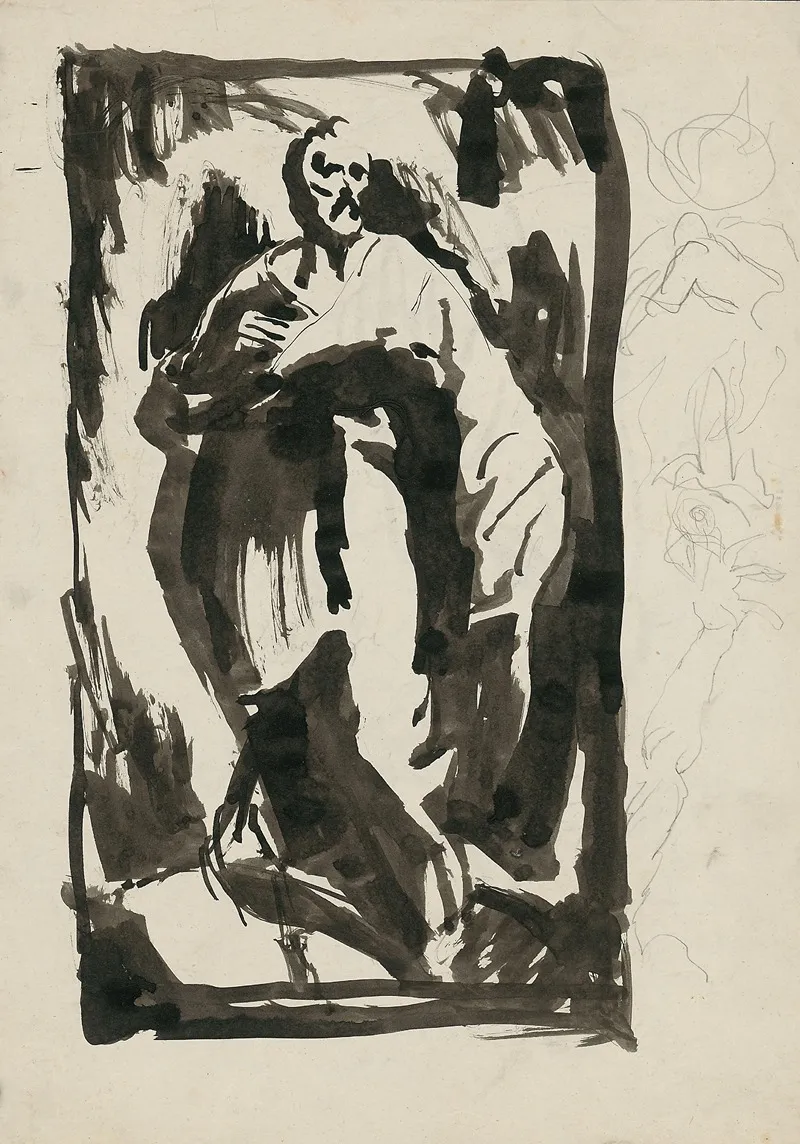 Sketch Of A Standing Man