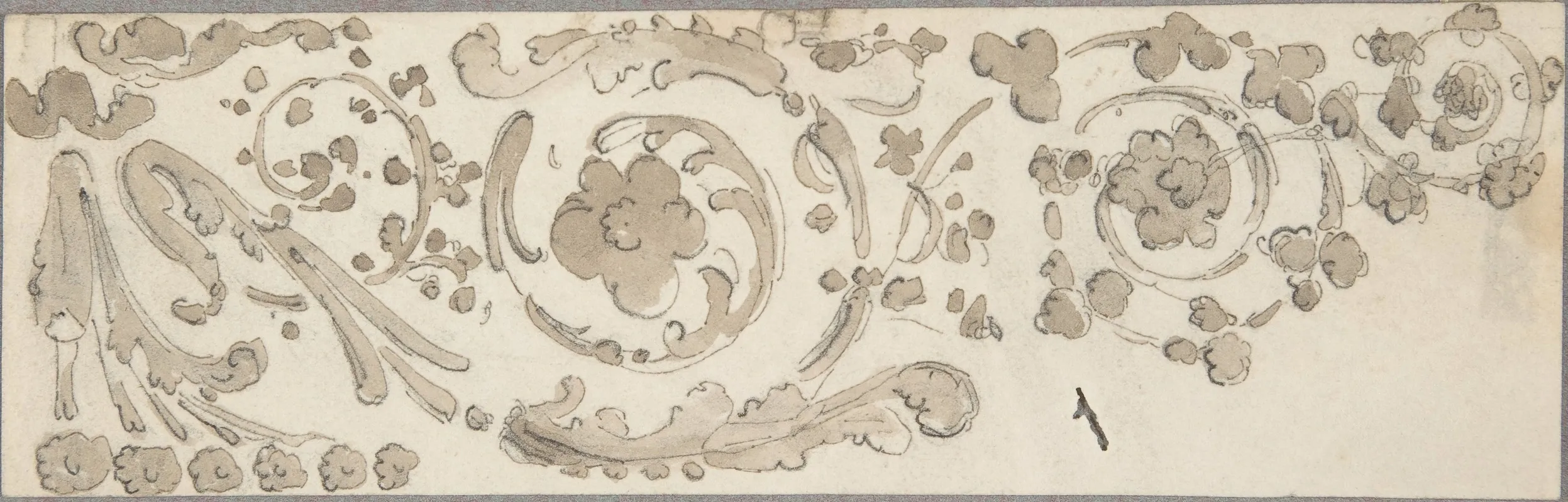 Sketch Of Foliate Decoration by William Pitts - Canvas Print
