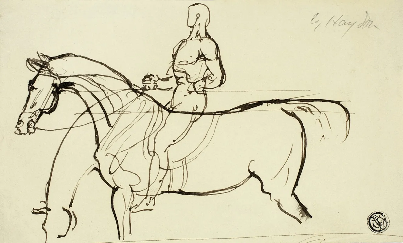 Sketch Of Horse And Rider