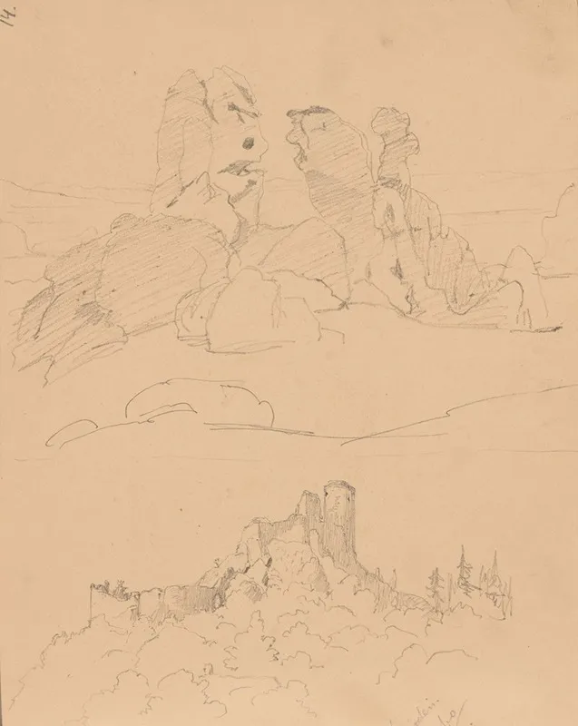 Sketch Of Limestone Outliers Near The Ogrodzieniec Castle