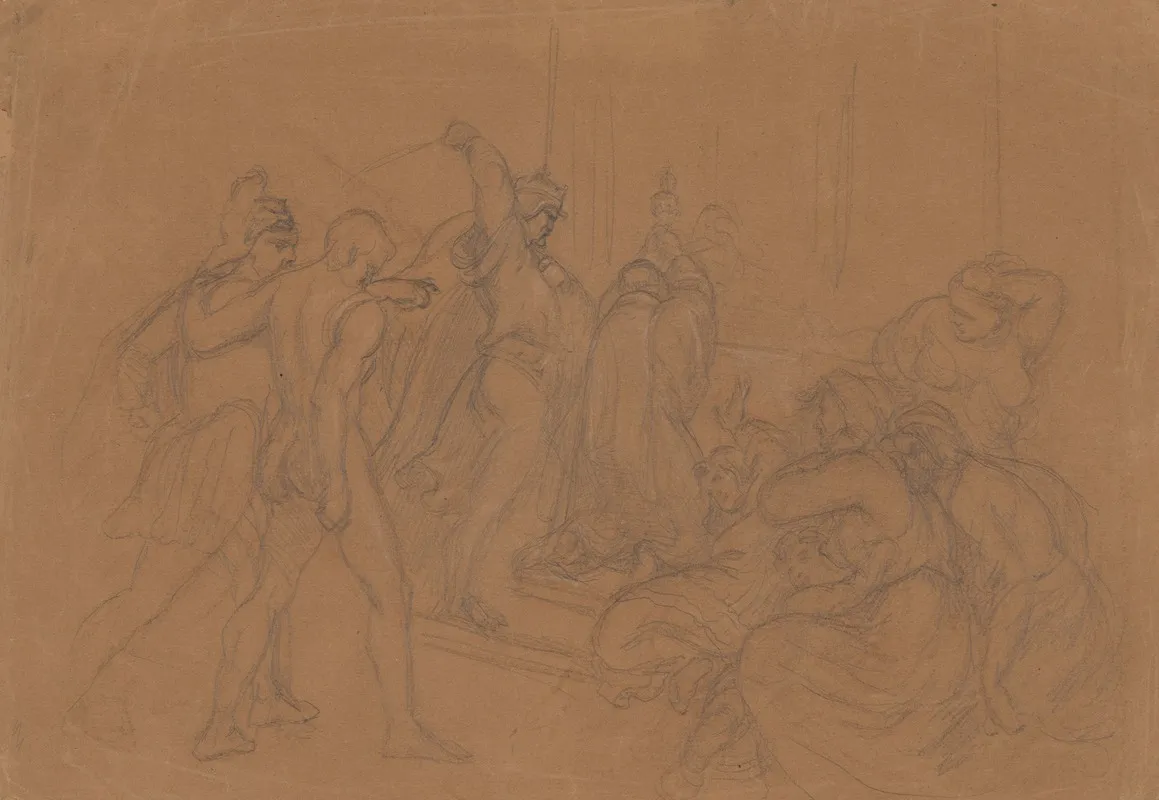 Sketch Of The Composition Martyrdom Of St Stanislaus