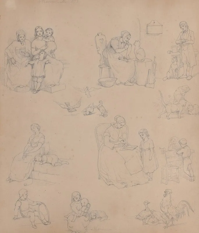 Sketch Sheet Of Illustrations