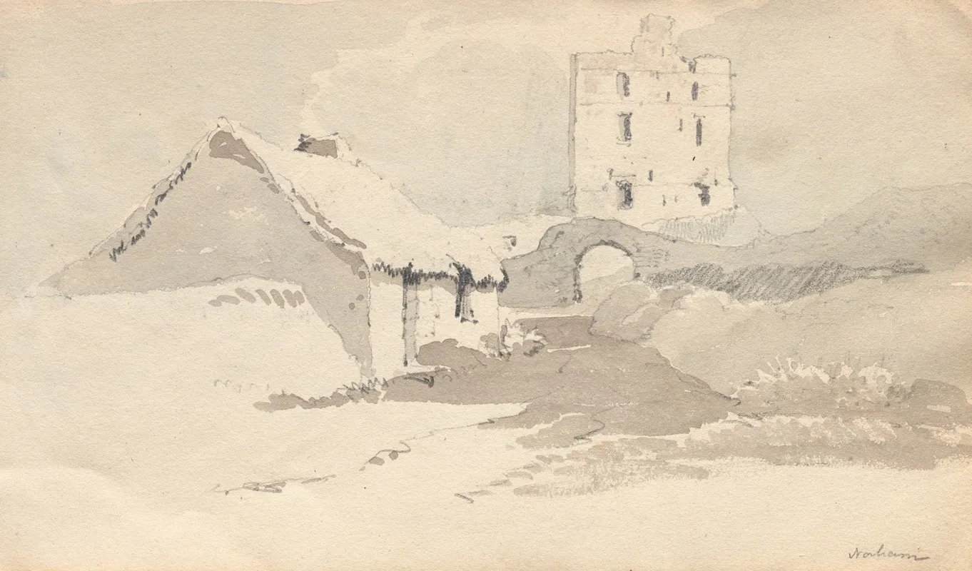 Sketchbook Norham by Samuel Prout - Canvas Print