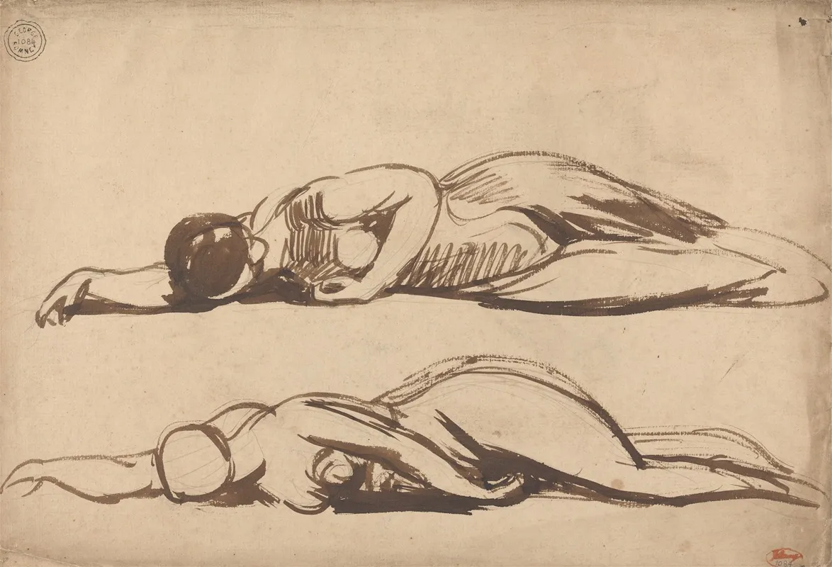 Sketches Of A Prostrate Woman