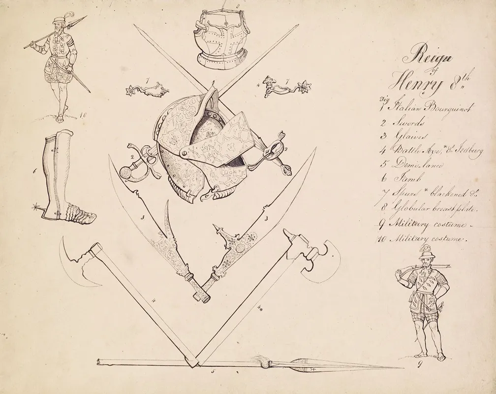 Sketches Of Armour Study For Henry Viii
