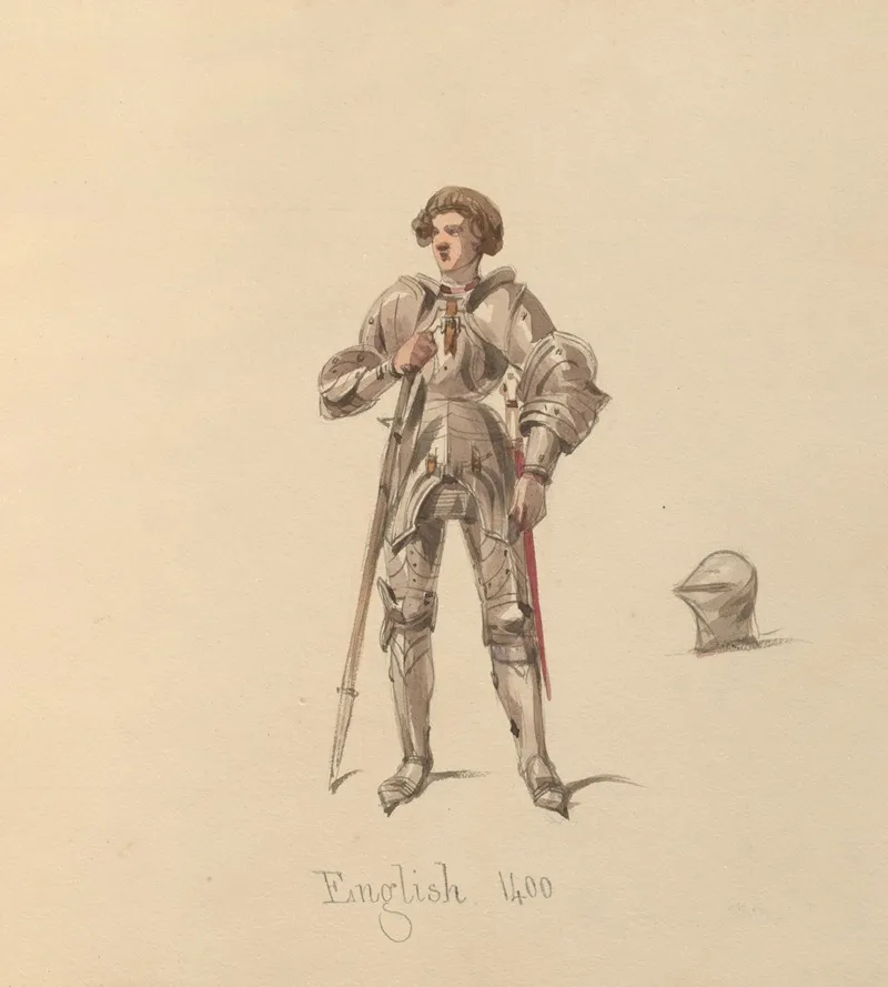 Sketches Of Costume Pl 021 by John Richard Coke Smyth - Canvas Print