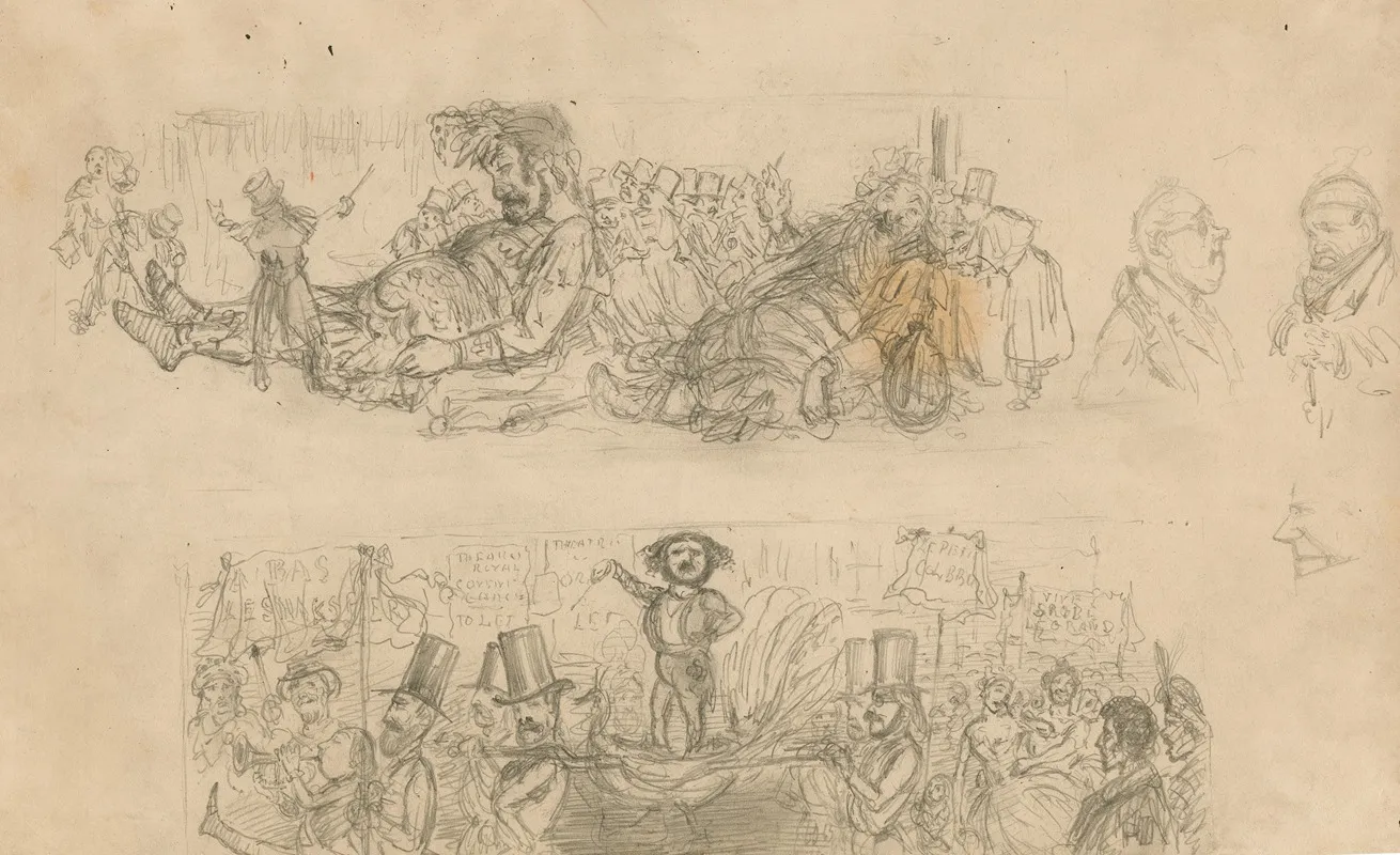 Sketches Of Gog And Magog Julian In Punchs Theatrical Portraits