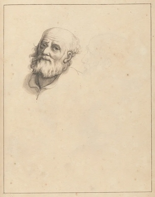 Sketches Of Heads Of Bearded Men by Hamlet Winstanley - Canvas Print