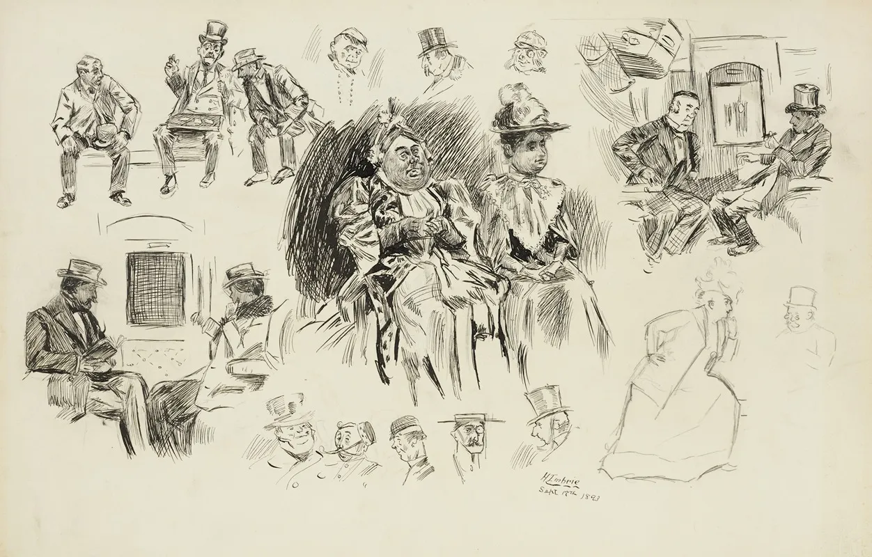 Sketches Of Several Men And Women by Harold Imbrie - Canvas Print