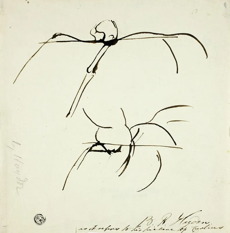 Sketches Related To Painting Of Marcus Curtis
