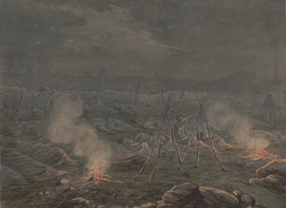 Sketches With Co B 8th Reg Pa Ma Under The Officers Of The Old Southwark Gaurd First Night At Hagerstown